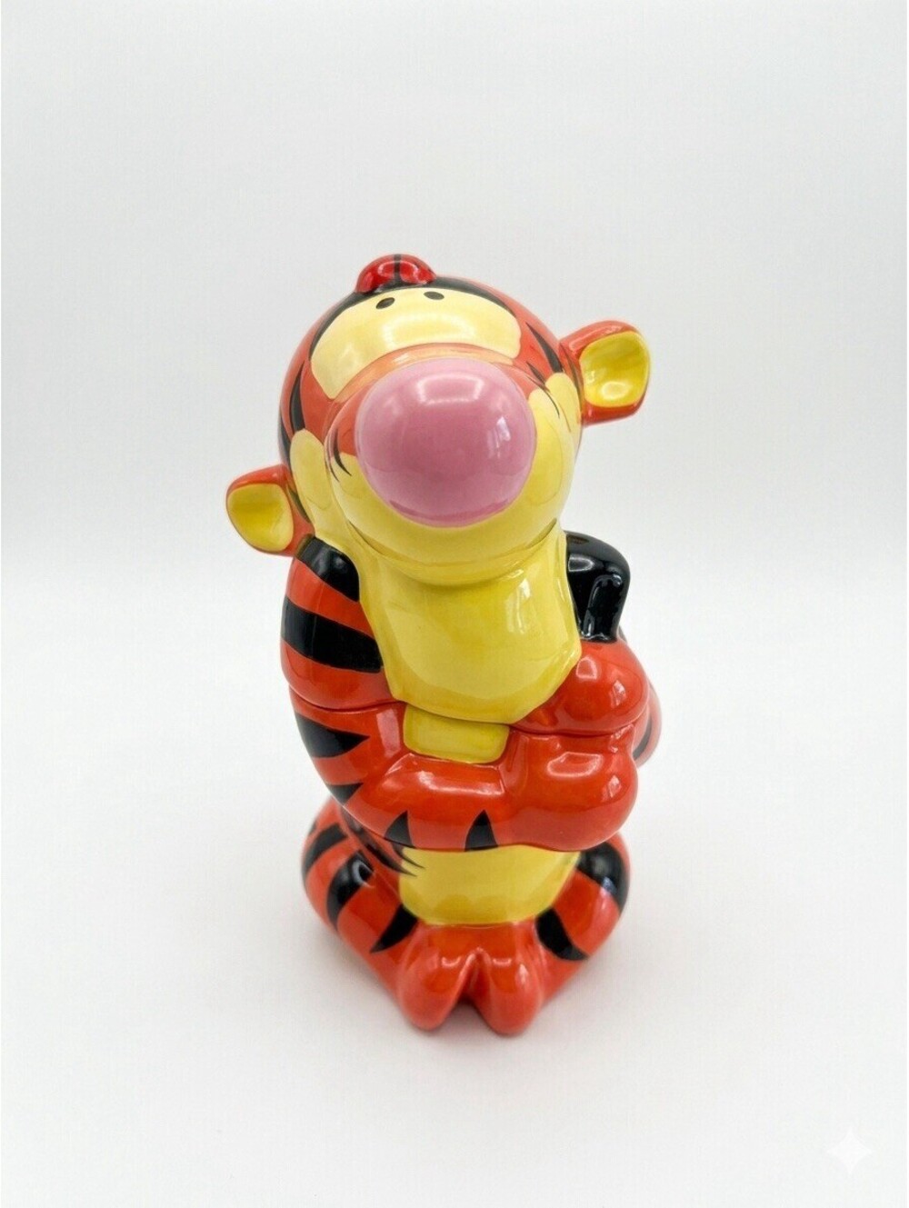 Vintage Disney Treasure Craft Tigger Ladybug Ceramic Cookie Jar 12”